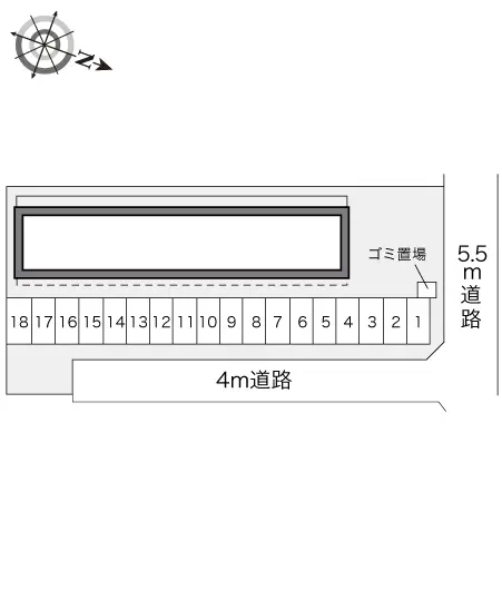 ★手数料０円★平塚市西八幡３丁目　月極駐車場（LP）